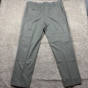 Polo Ralph Lauren Mens Gray Silk Blend Dress Slacks Pants 40/32 Flat Front‎